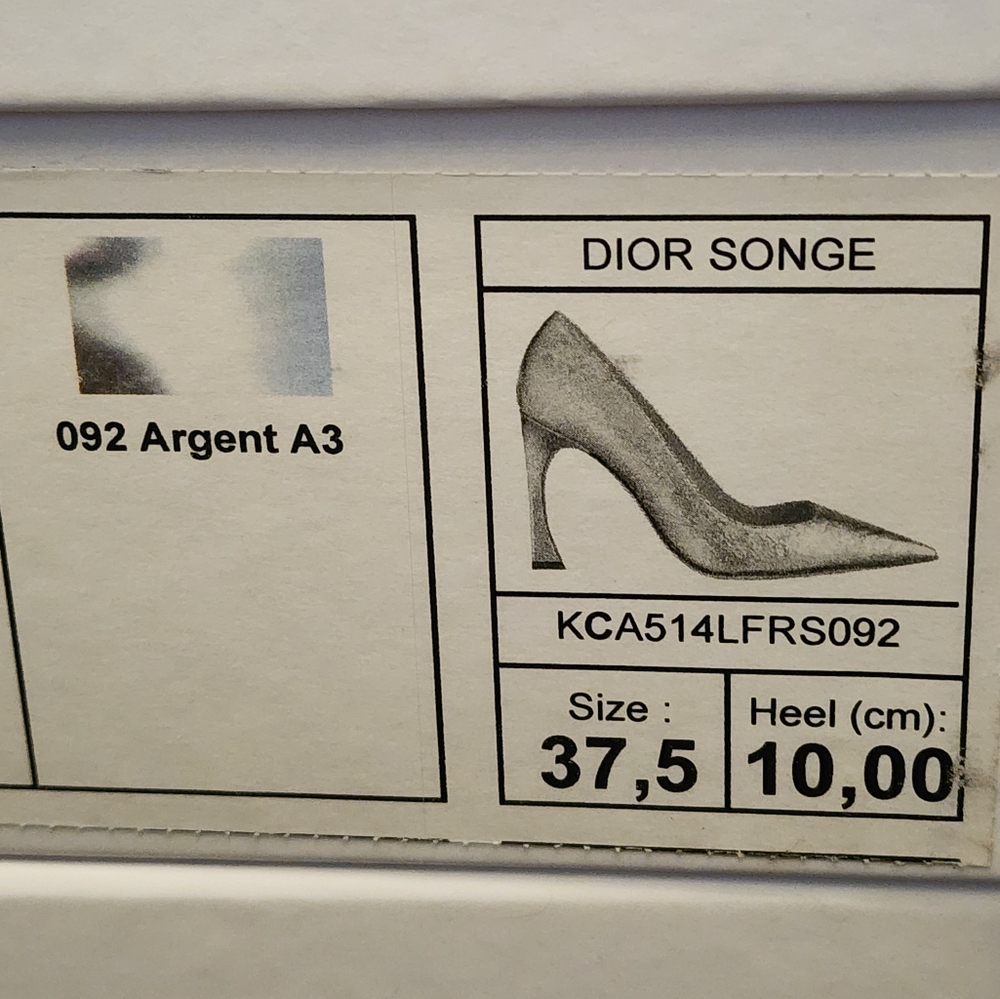 Brand New 100% Auth Christian Dior Women's Stilleto Silver Leather Shoes - Picture 8 of 12
